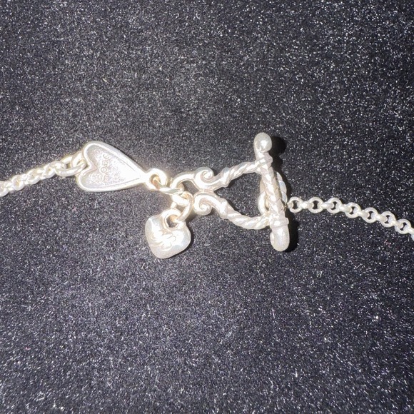 BRIGHTON Picadilly Three Heart Charm Reversible/Inspirational Necklace 17" - Picture 3 of 3